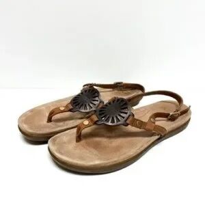 UGG Ayden Circle Logo Leather
Thong Sandals